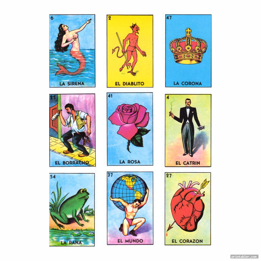 Printable Individual Loteria Cards