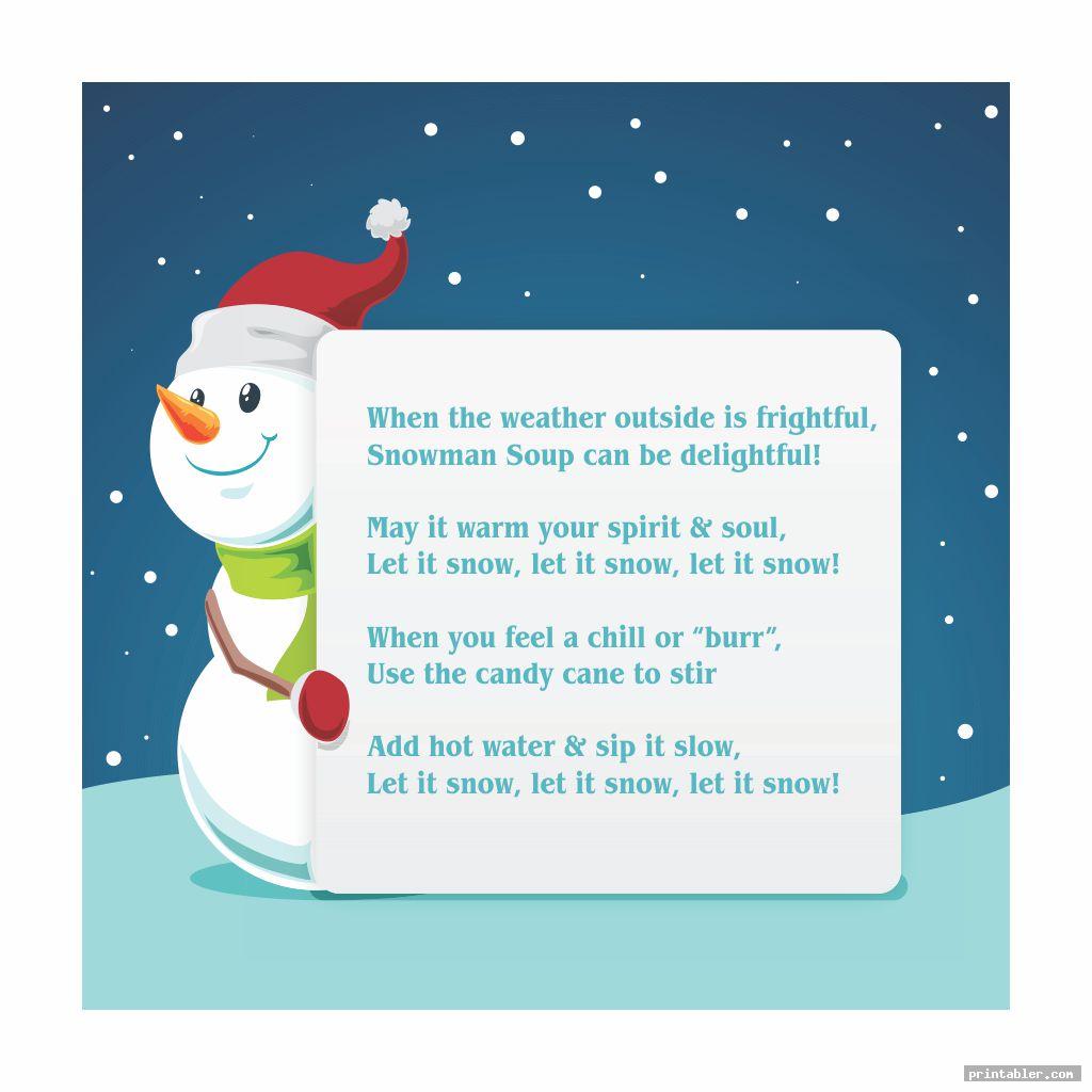 Snowman Soup Template Printable - Gridgit.com
