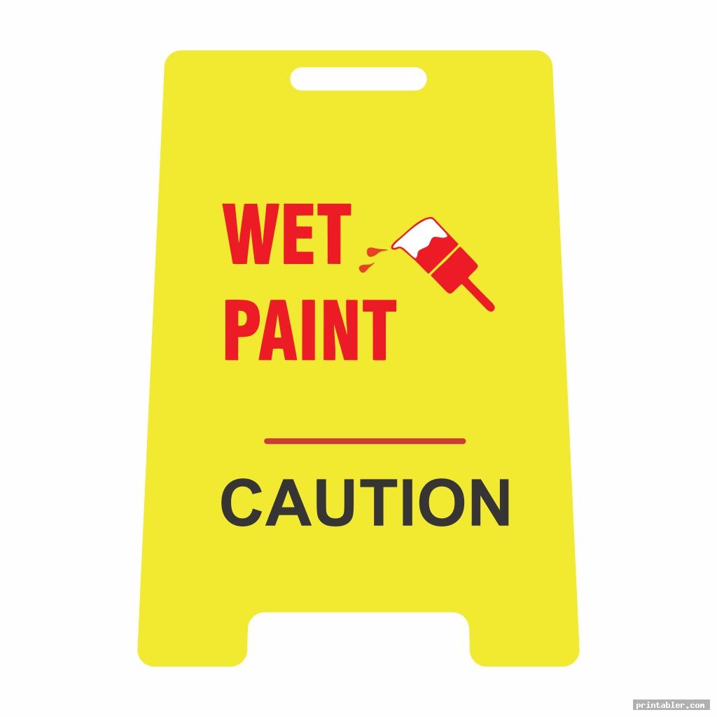 Wet Paint Sign Printable Gridgit