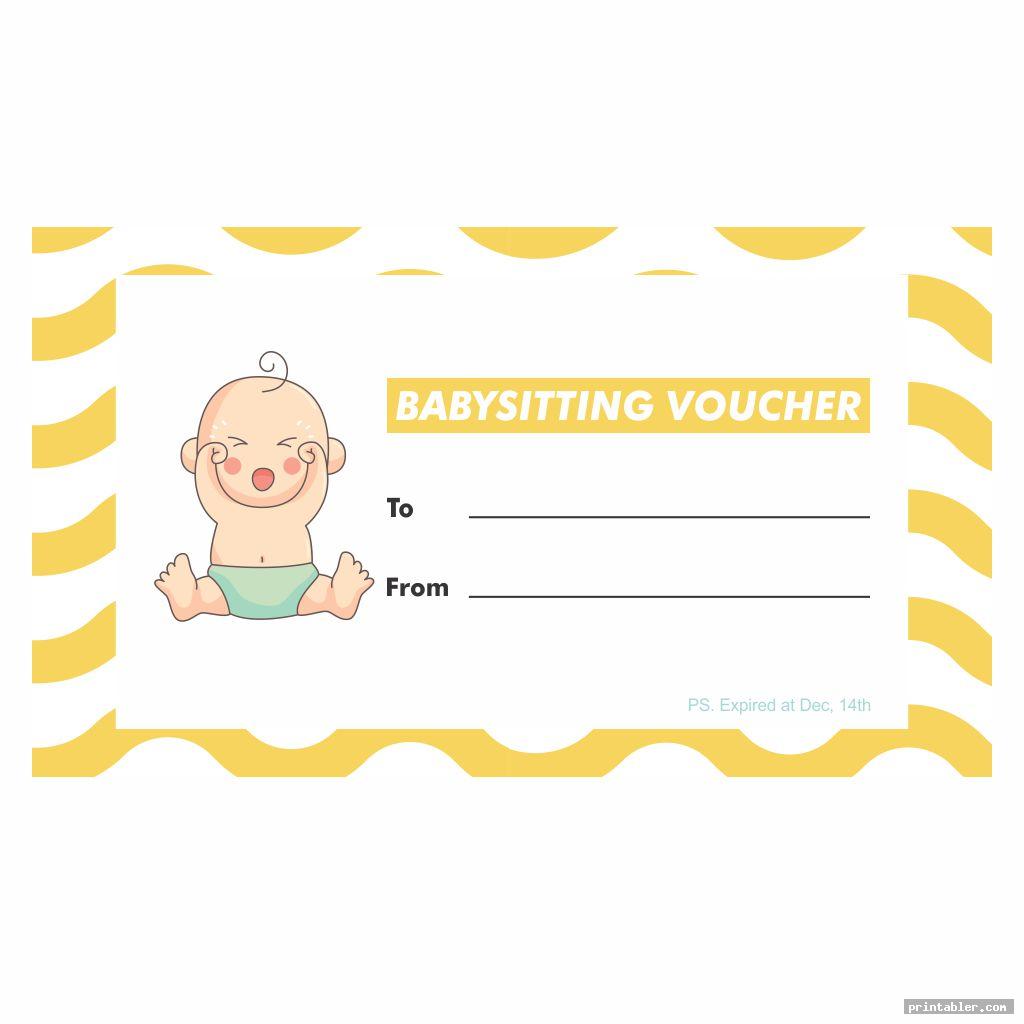 Babysitting Voucher Template Gridgit