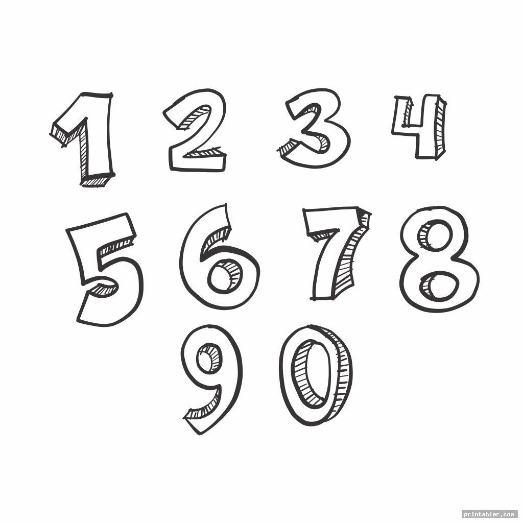 Bubble Numbers 110 Printable