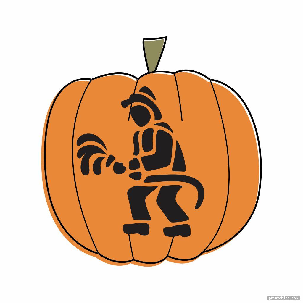 Fireman Pumpkin Stencil Printable Gridgit