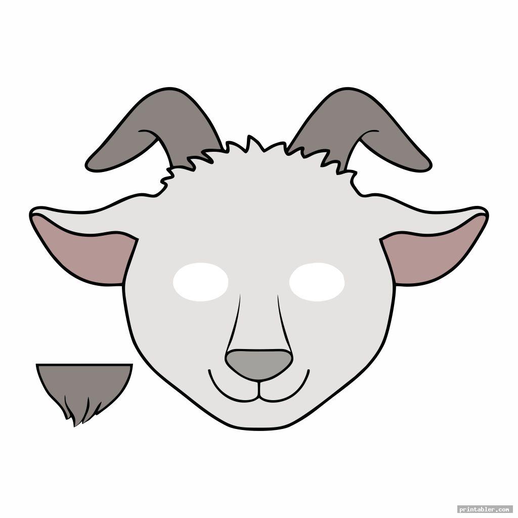 Goat Mask Printable