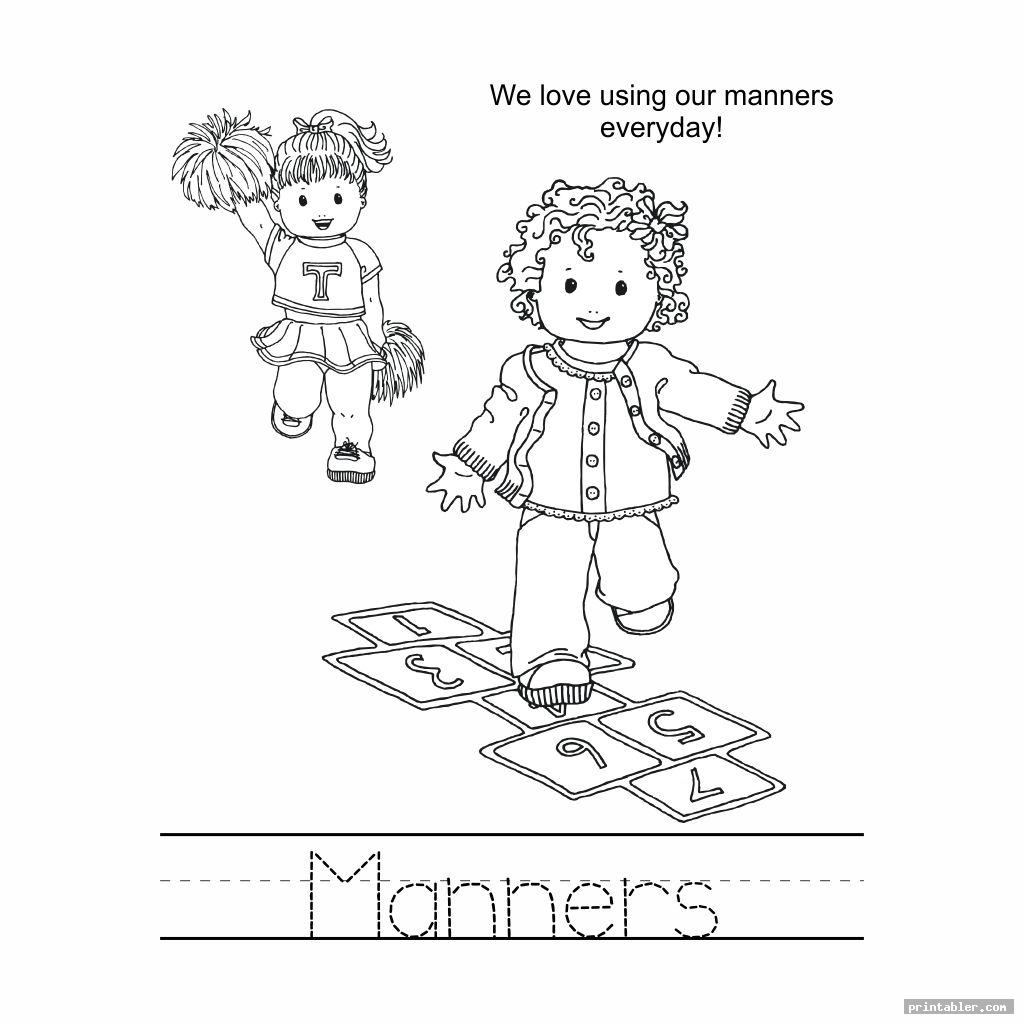 Good Manners Coloring Pages Printable Gridgit