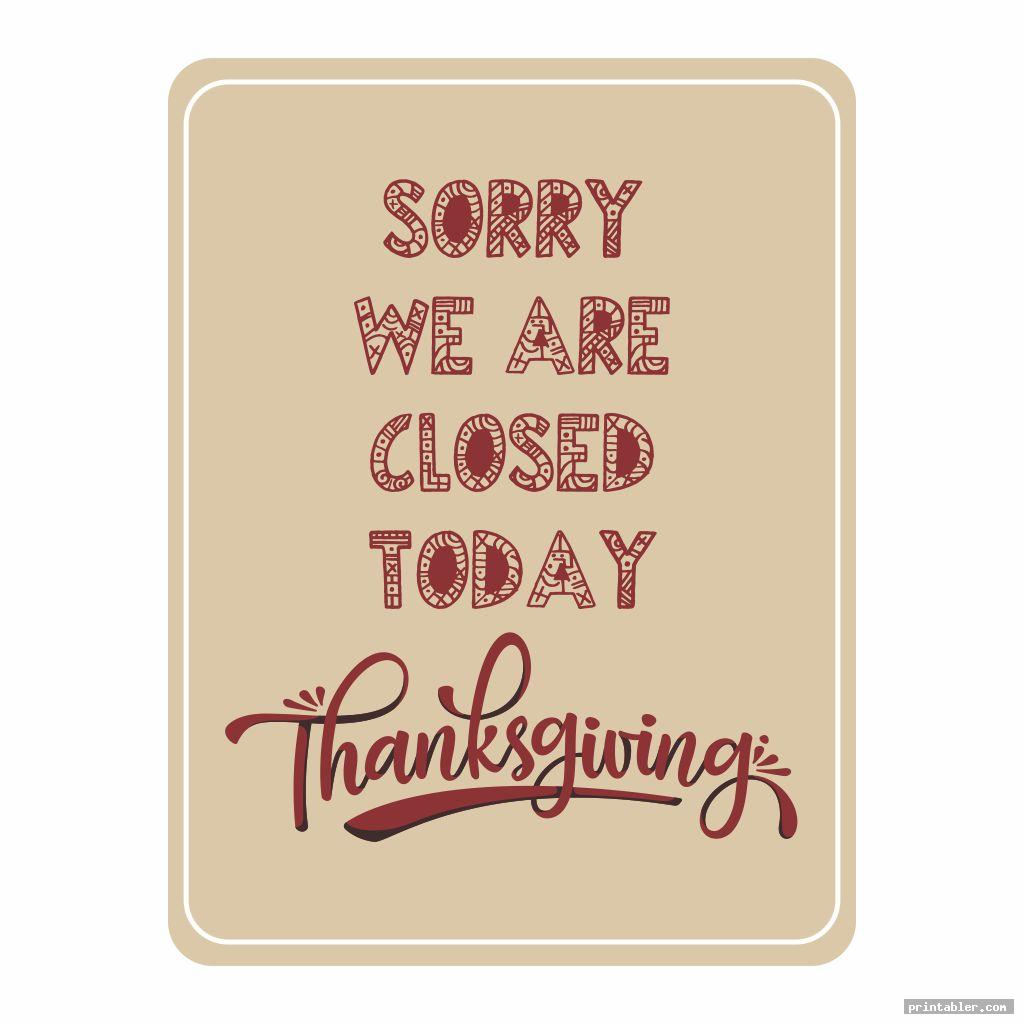 Free Printable Closed For Thanksgiving Sign Templates iesanfelipe edu pe