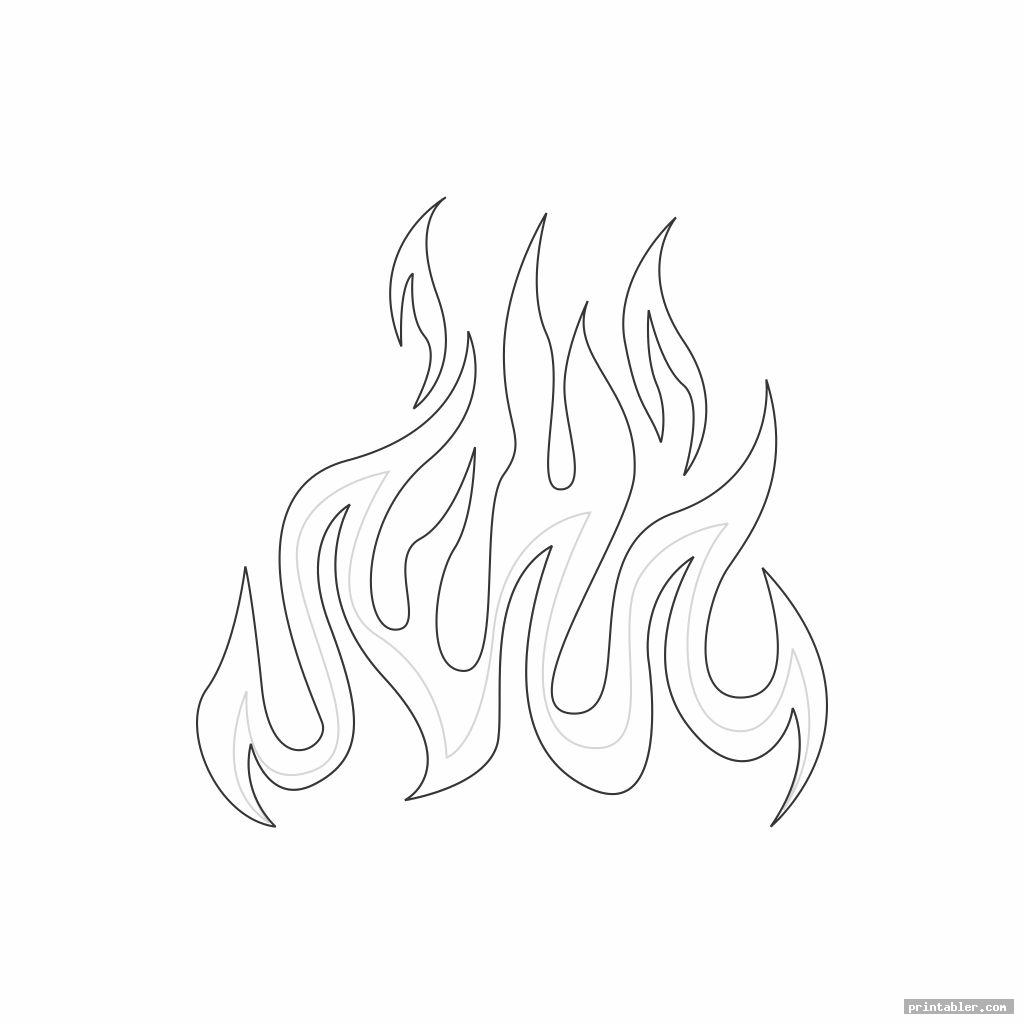 Flame Template Printout Printable Gridgit