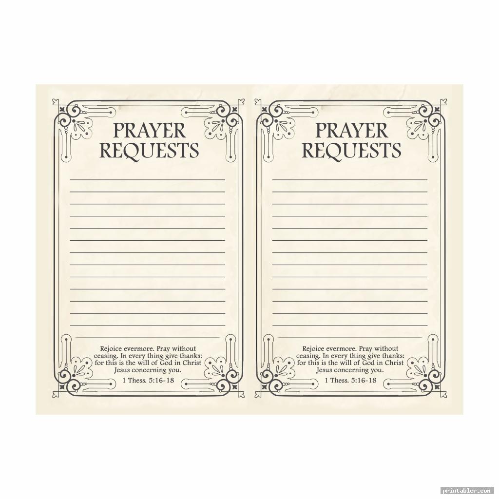 Prayer Request List Printable - Printable Word Searches