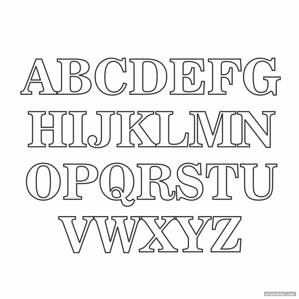 Block Letter Font Alphabet Template - Gridgit.com