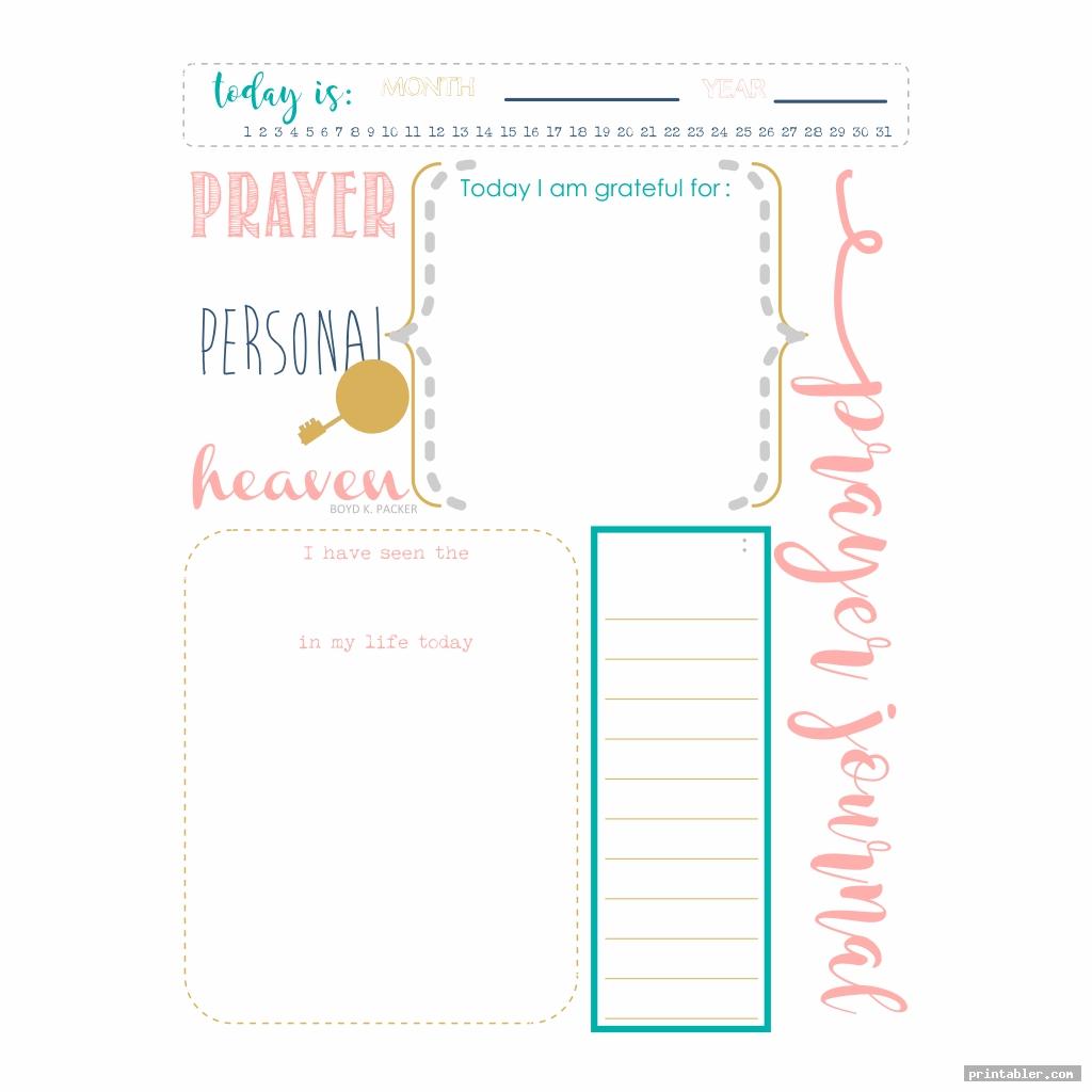 Printable Prayer Journal Template - Gridgit.com