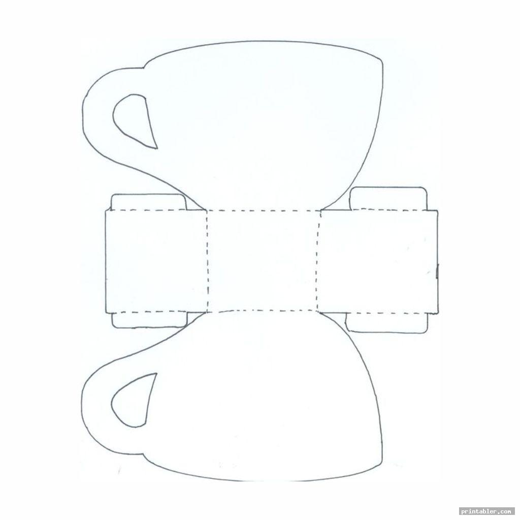 cutout simple tea cups printable box templates