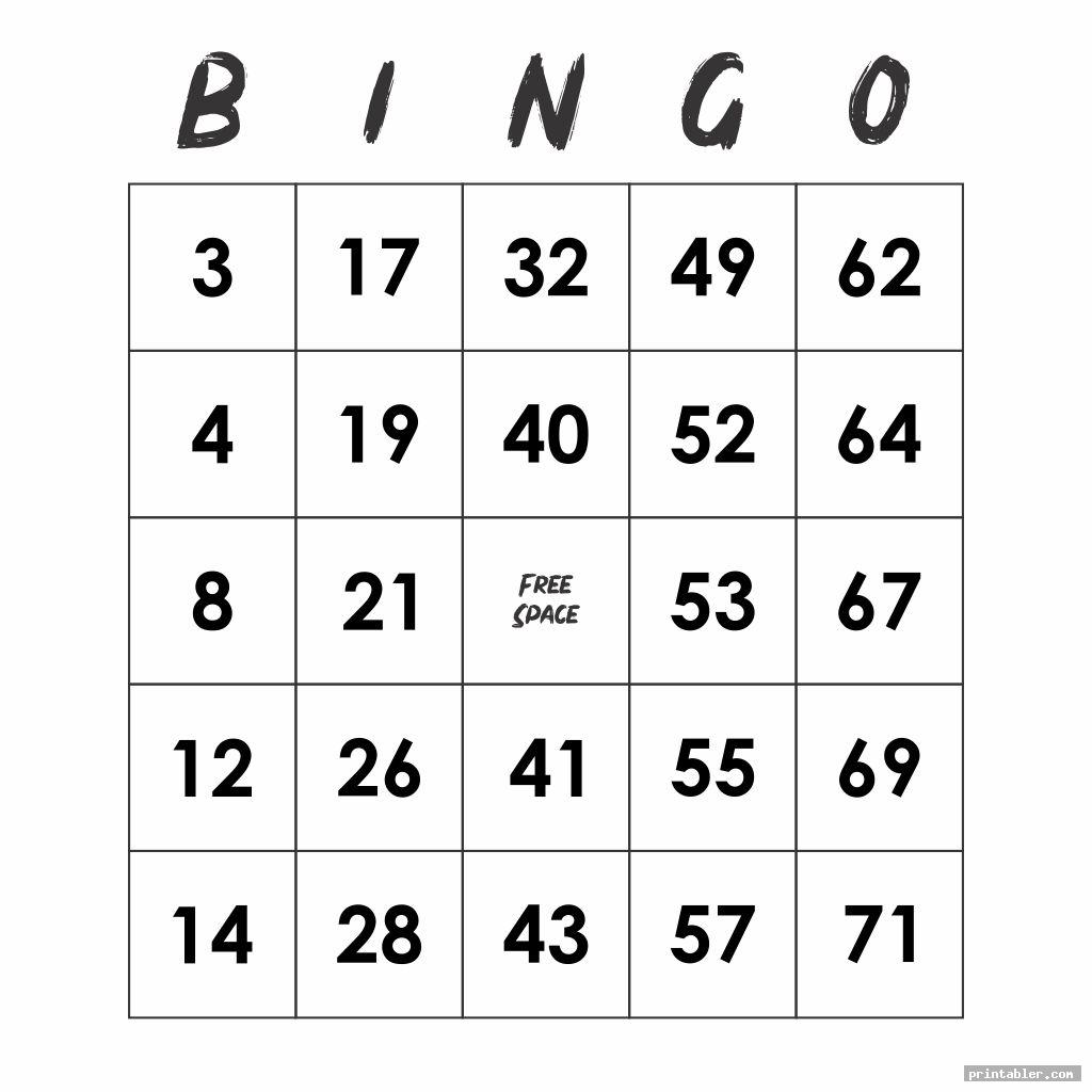 bingo number card generator 1 75