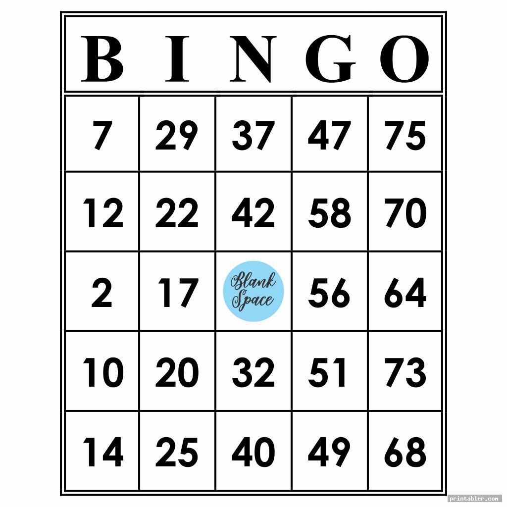 Free Printable Bingo Cards With Numbers 1 60