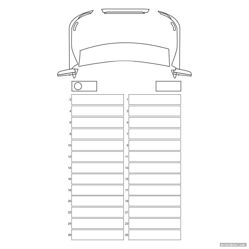 Free Printable School Transportation School Bus Seating Chart Template Best Design Idea