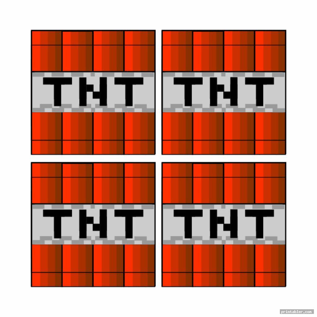 Tnt Minecraft Printable