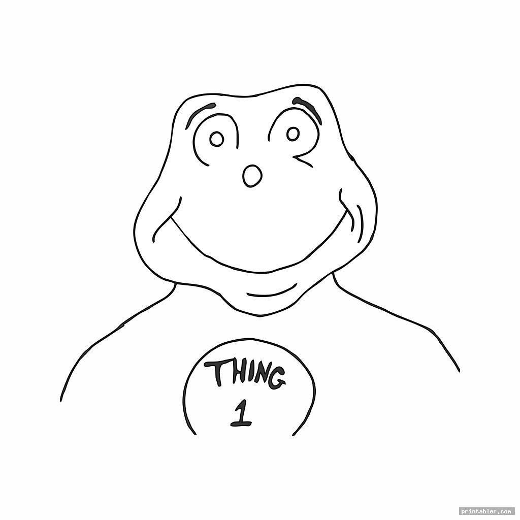 Thing 1 Printable Template Free