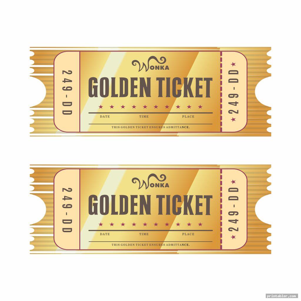 Willy Wonka Printable Golden Ticket Customize and Print
