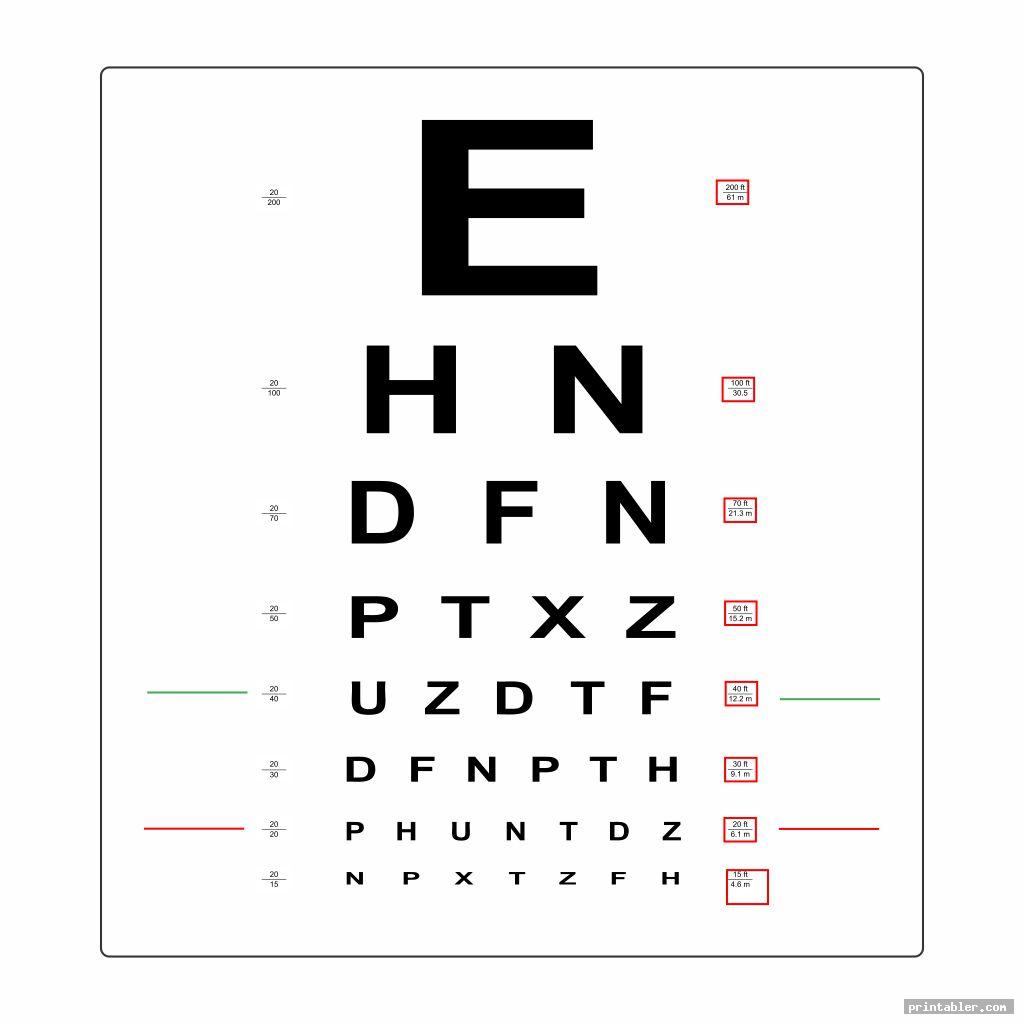 Hand Held Eye Chart Printable