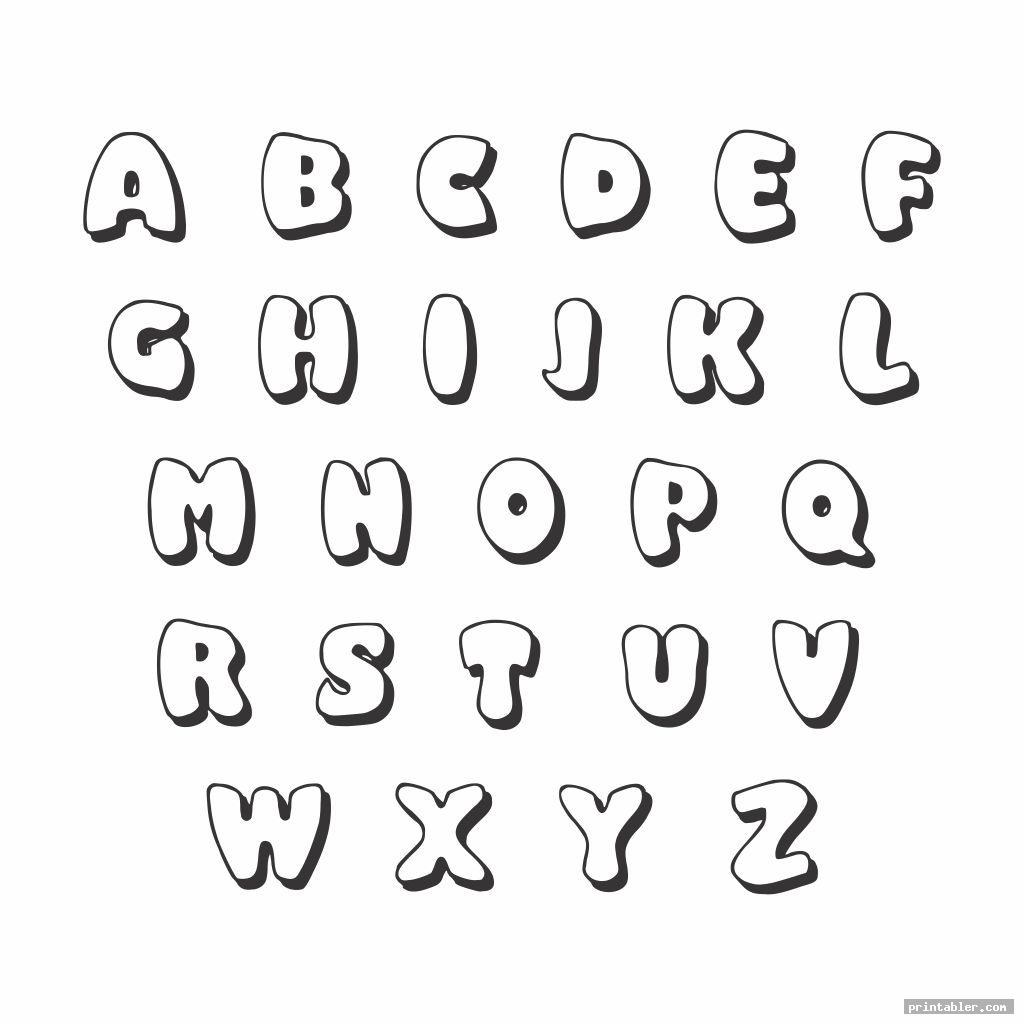 Cute Printable Bubble Letters - Gridgit.com