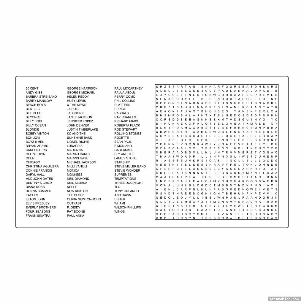 100 Word Word Search Puzzles Printable