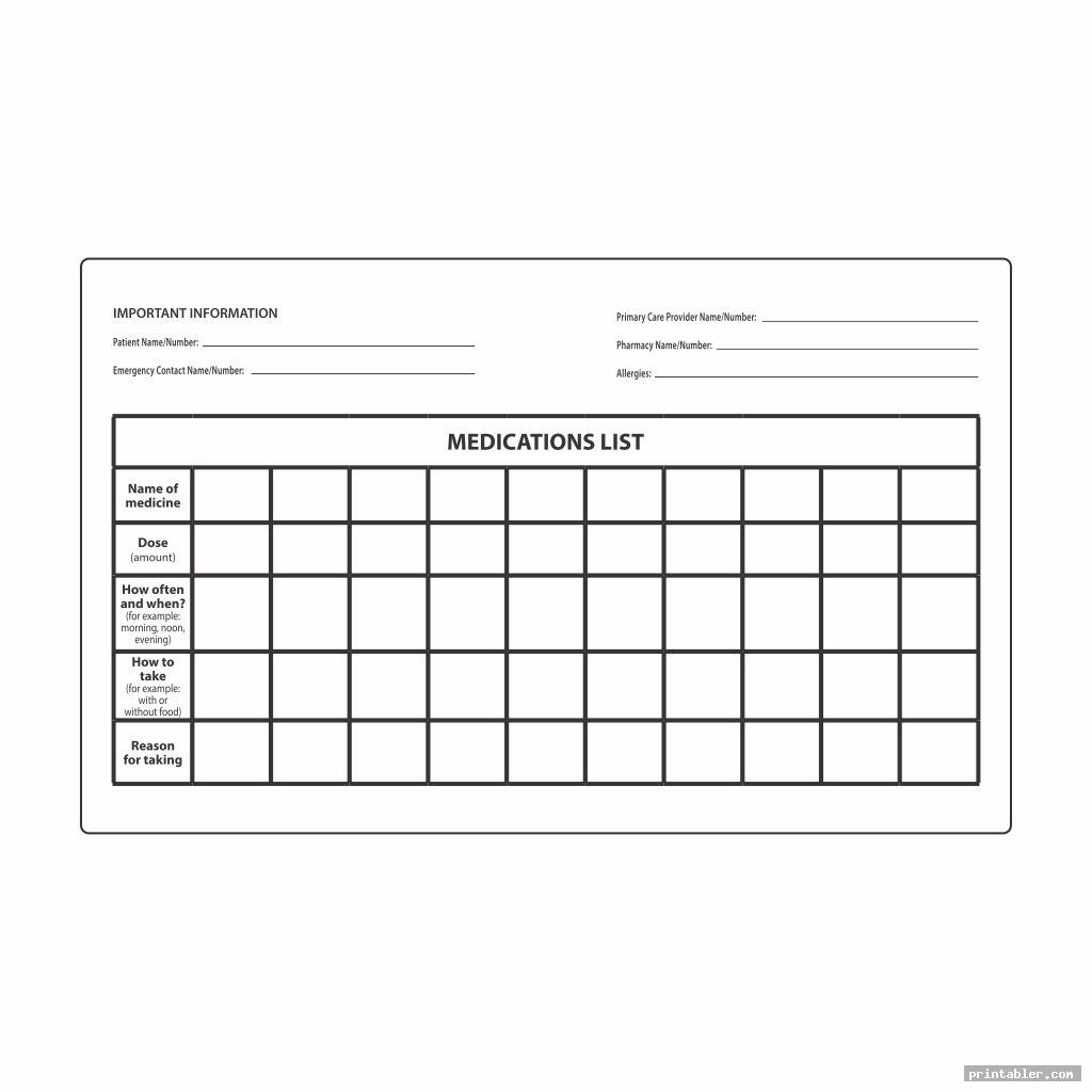 printable medication schedule image free