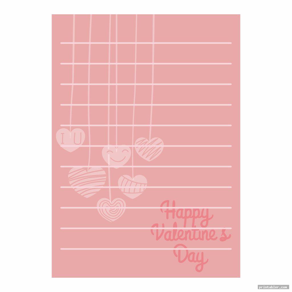 Printable Valentine Day Stationary Gridgit