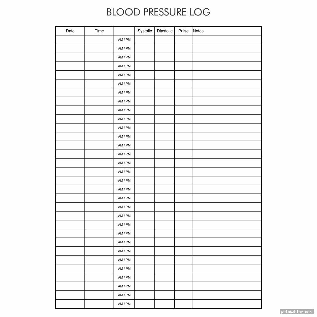 free printable blood pressure and blood sugar log sheet