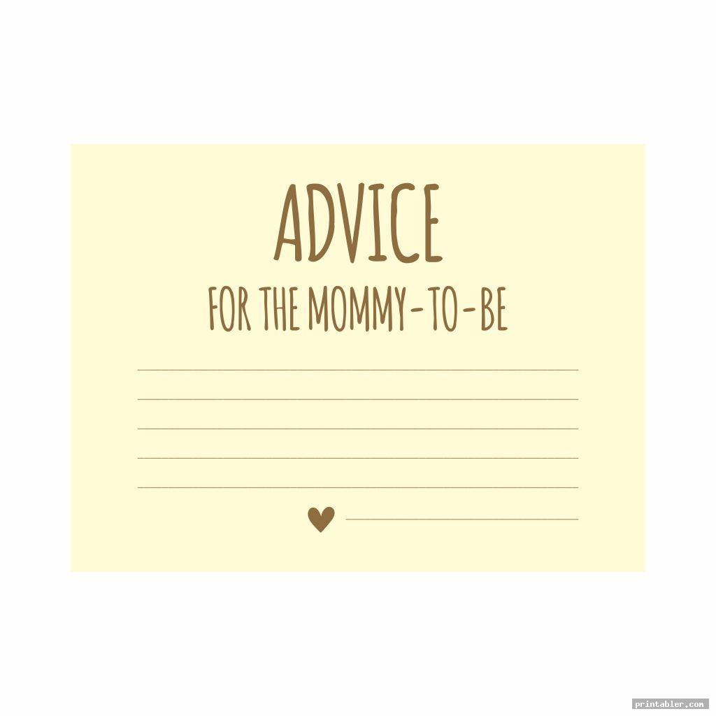 baby advice cards printable image free