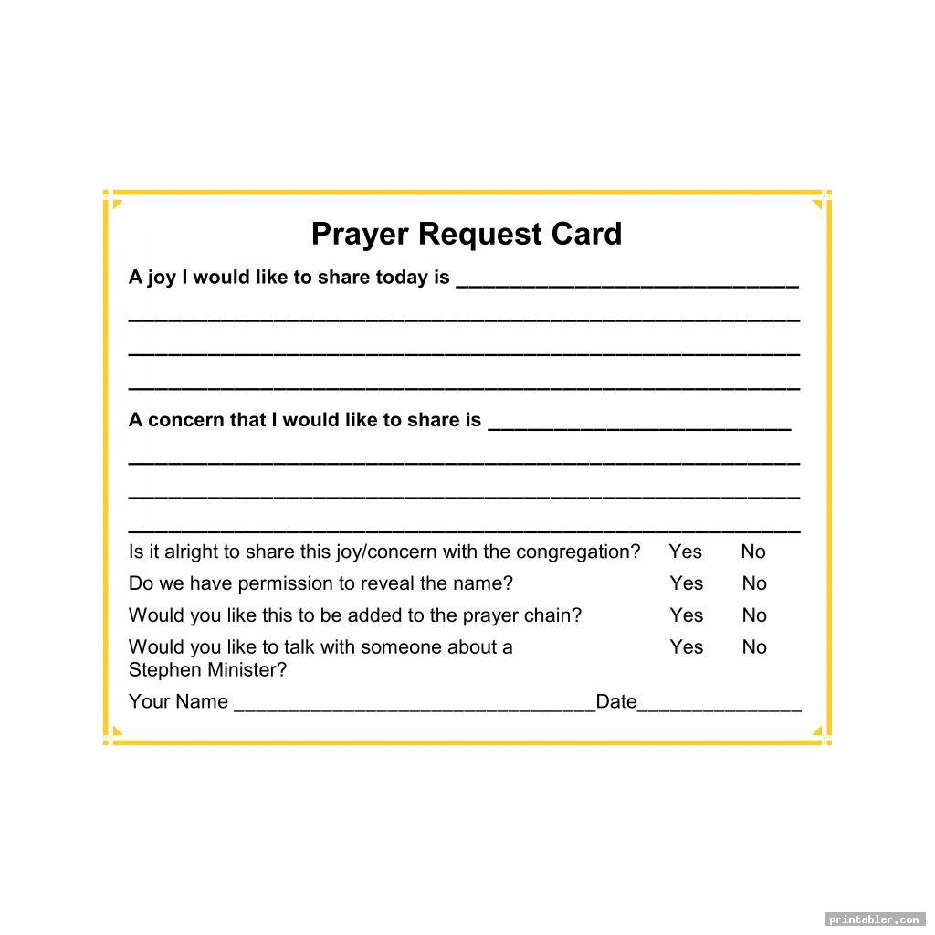 Prayer Request Cards Printable Gridgit com