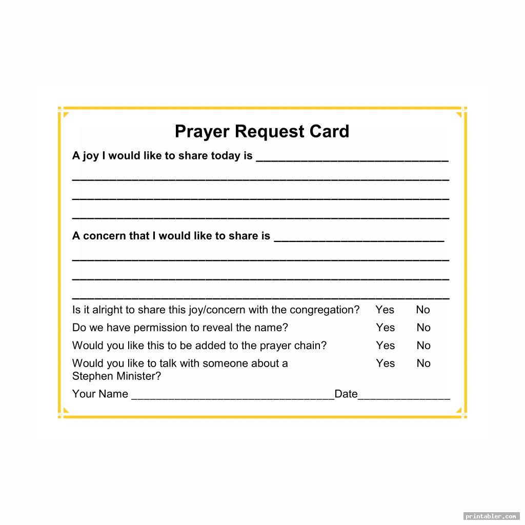 Prayer Request Cards Printable Gridgit