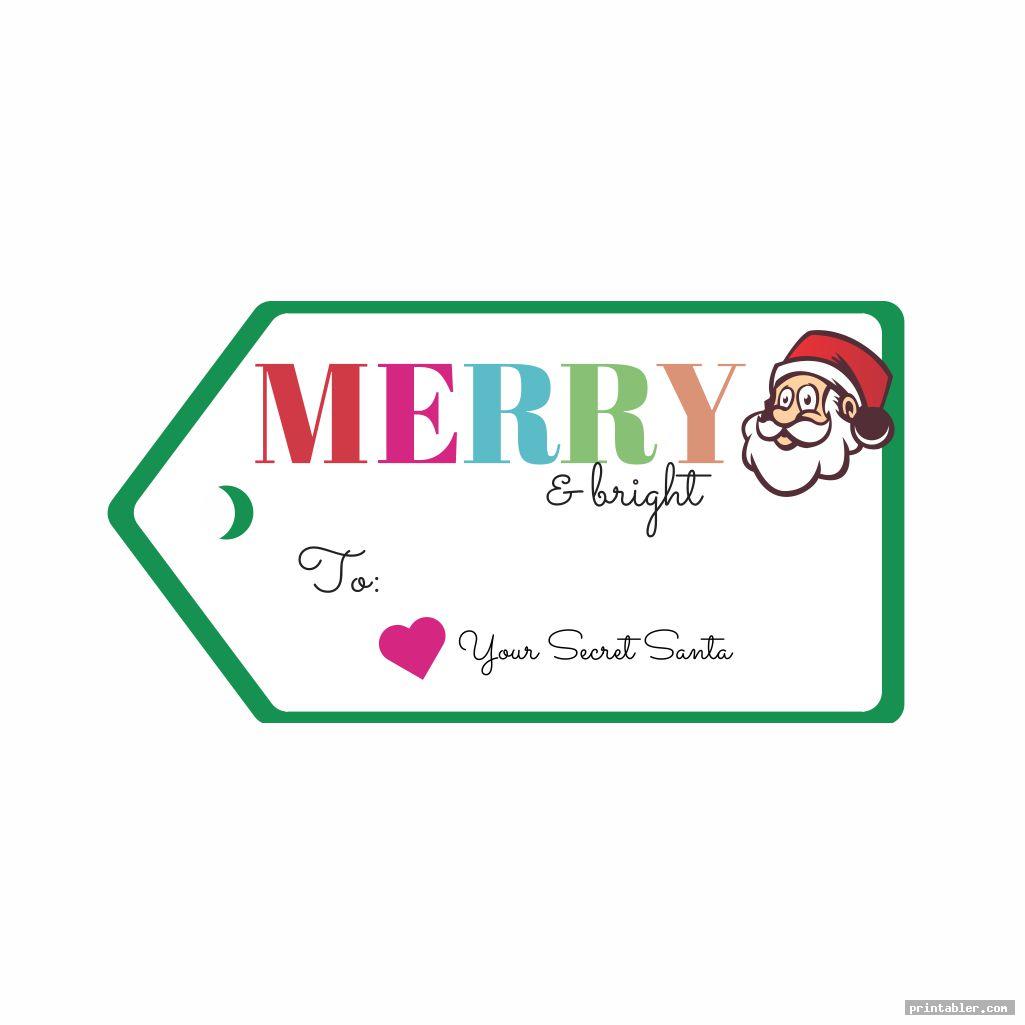Free Printable Secret Santa Labels Template Printable Word Searches