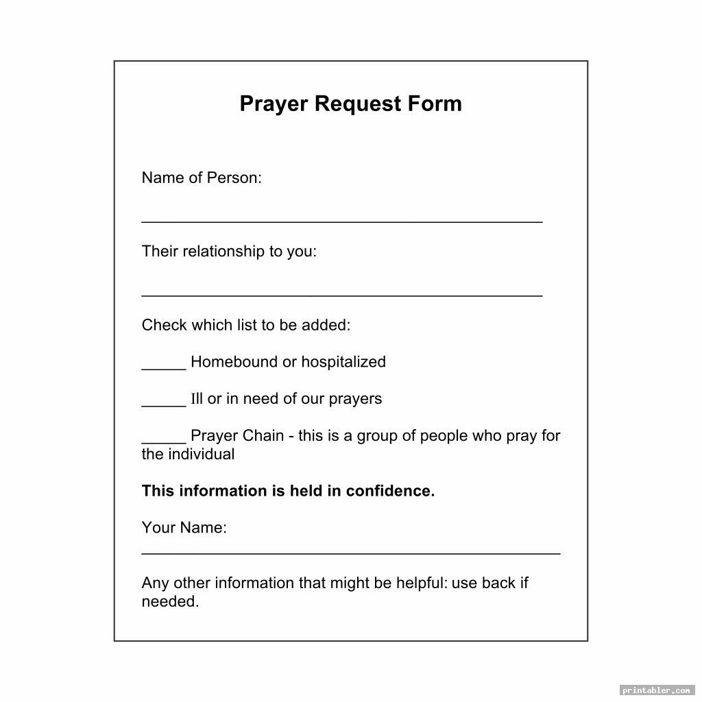 Prayer Request Cards Printable - Gridgit.com