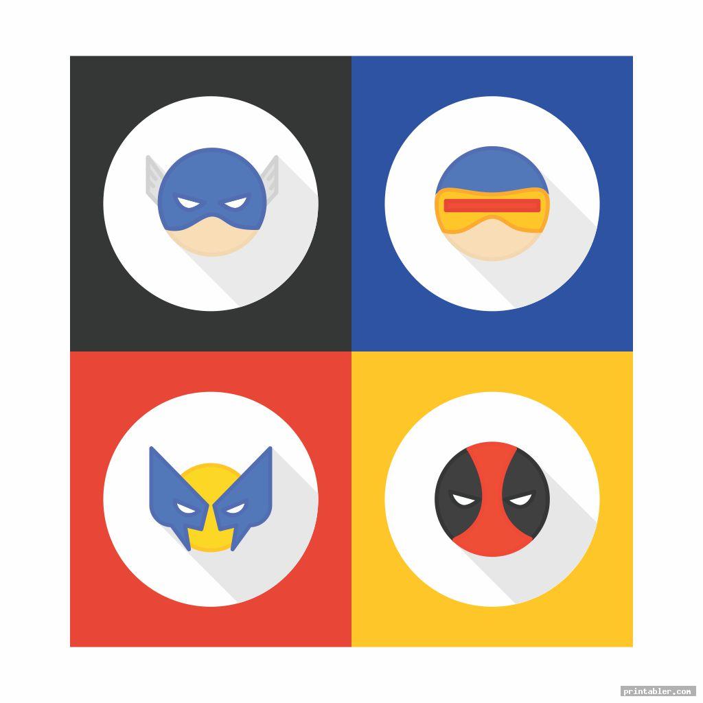 Colorful Avengers Icons for Cupcake Toppers Printable - Gridgit.com