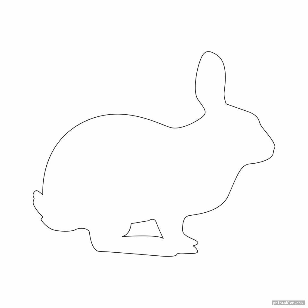 cool bunny outline template printable