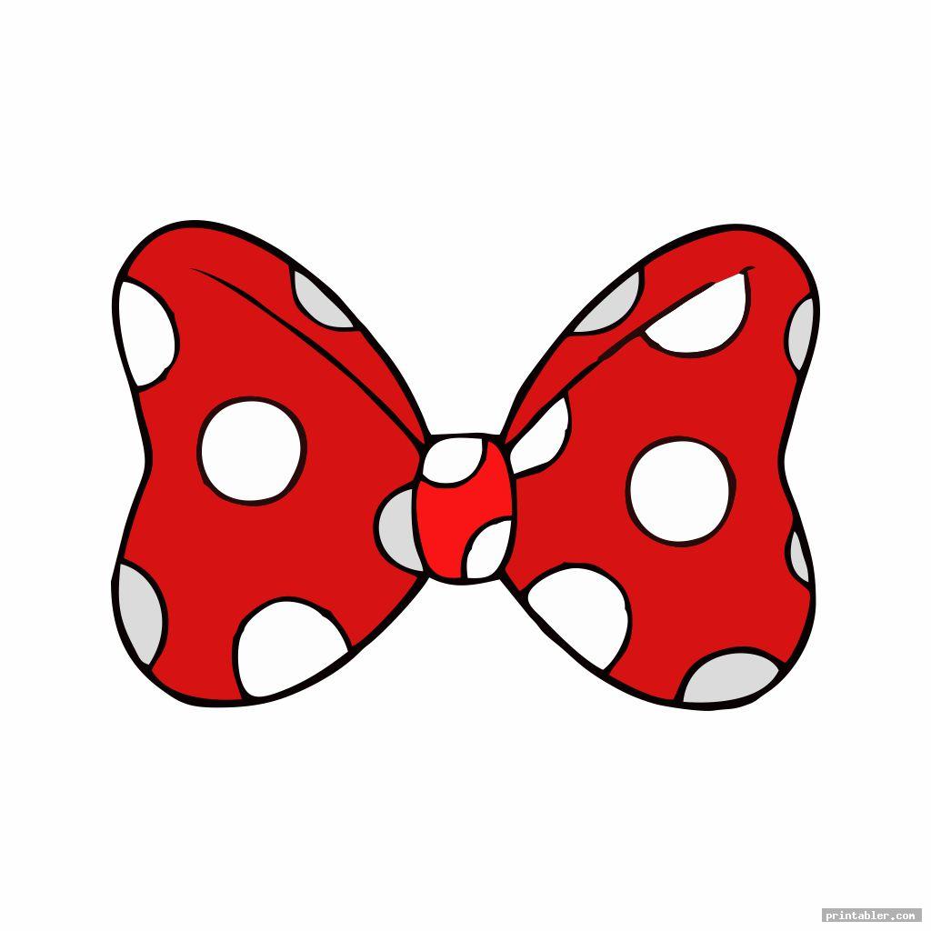 Minnie Mouse Bow Printable Black White And Colored Gridgit