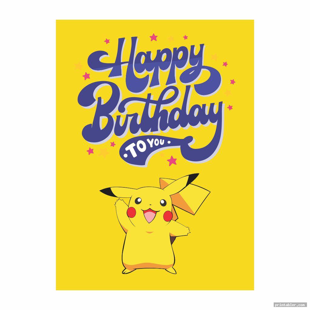 Pokemon Birthday Card Printable Free Customize and Print
