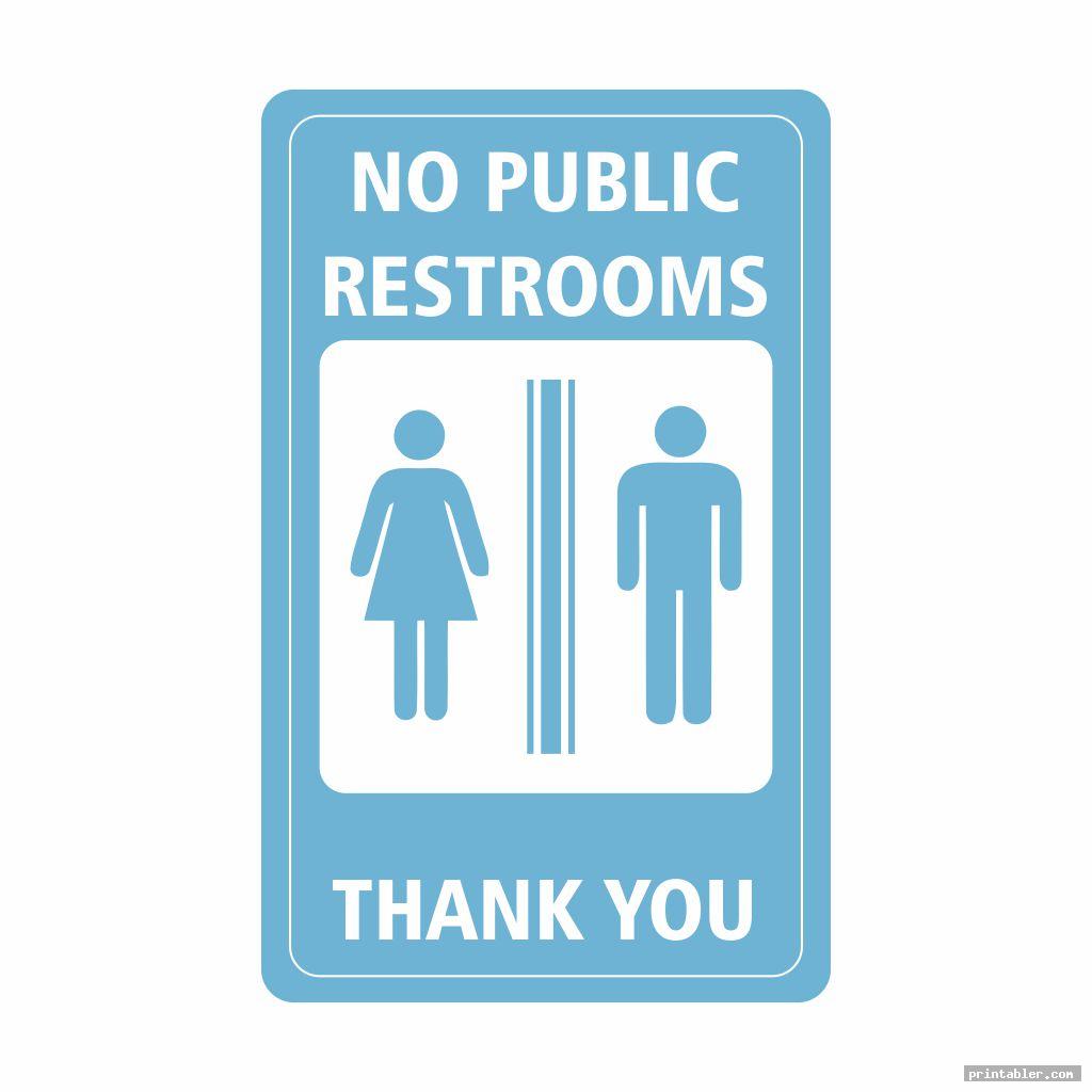 No Public Restroom Sign Printable Gridgit