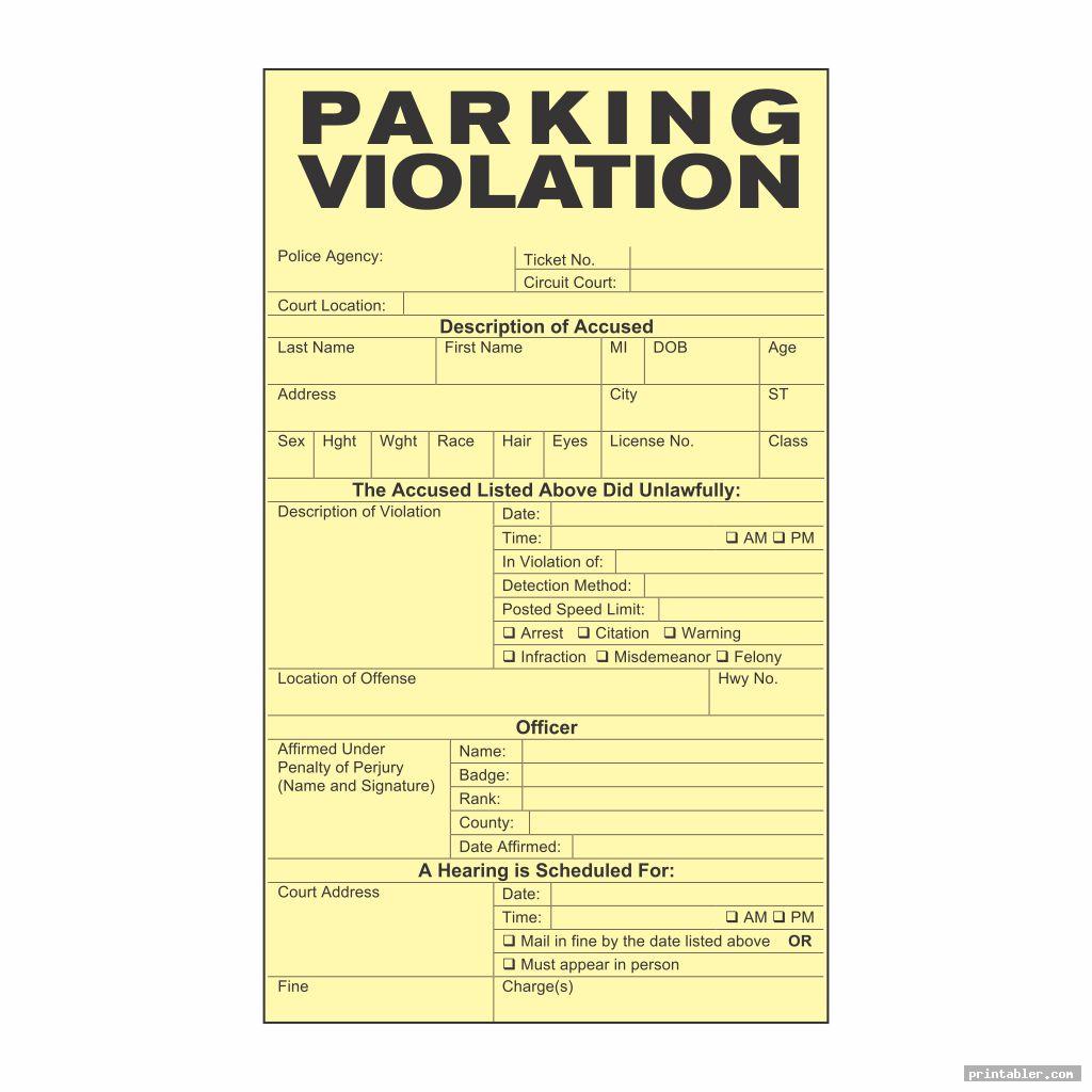 Parking Ticket Template Pdf Hq Printable Documents Images And Photos