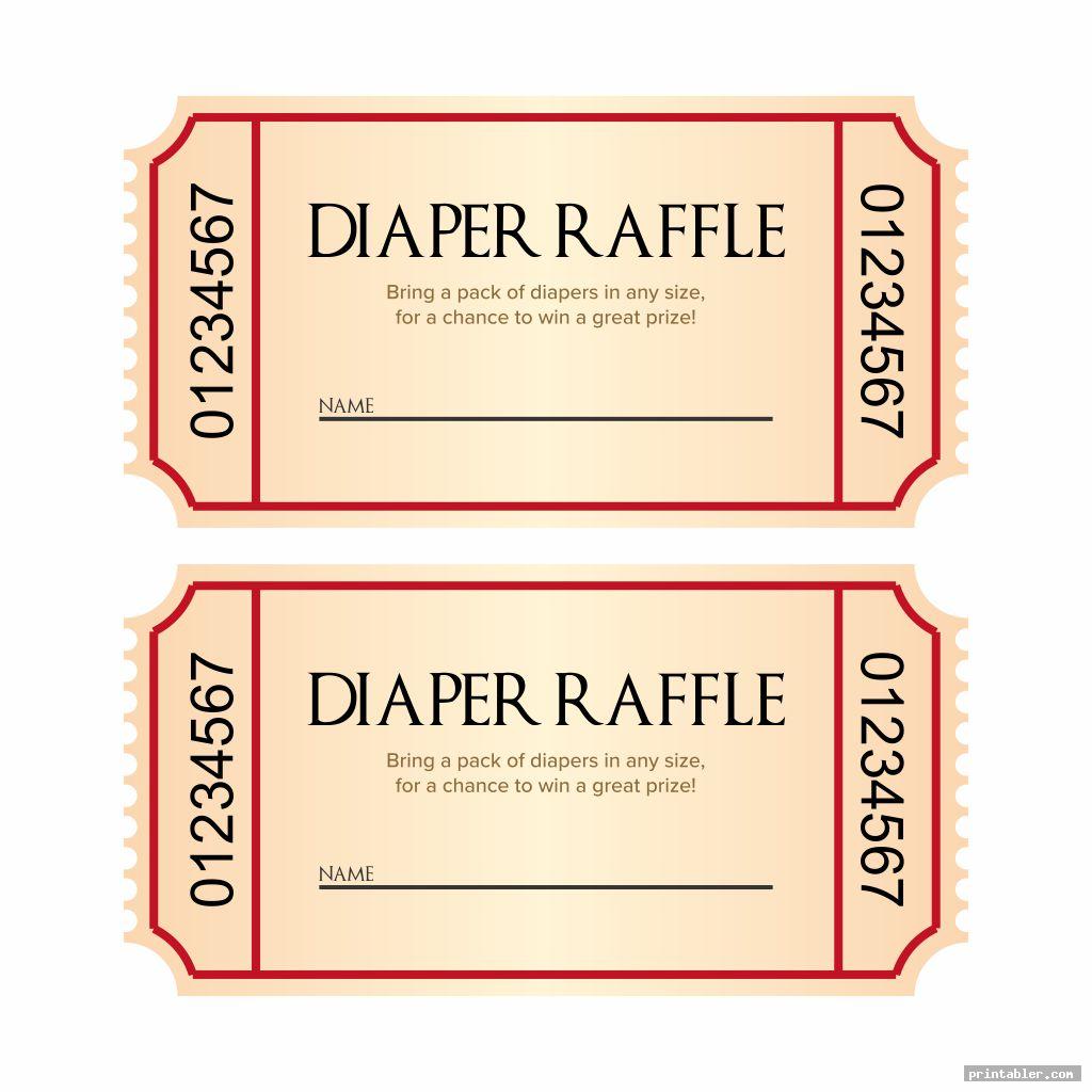 Baby Shower Door Prize Ticket Free Printable Raffle Ticket Template