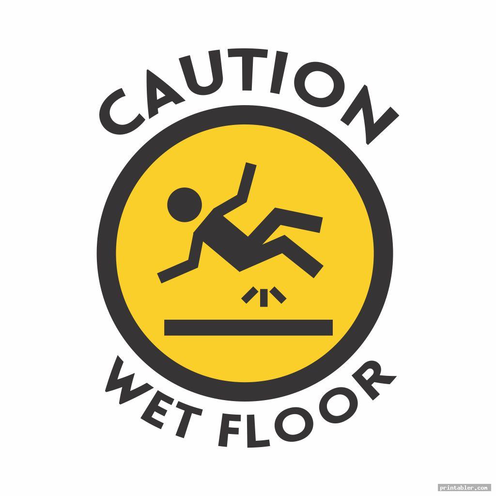 Caution Wet Floor Sign Printable - Printable Templates