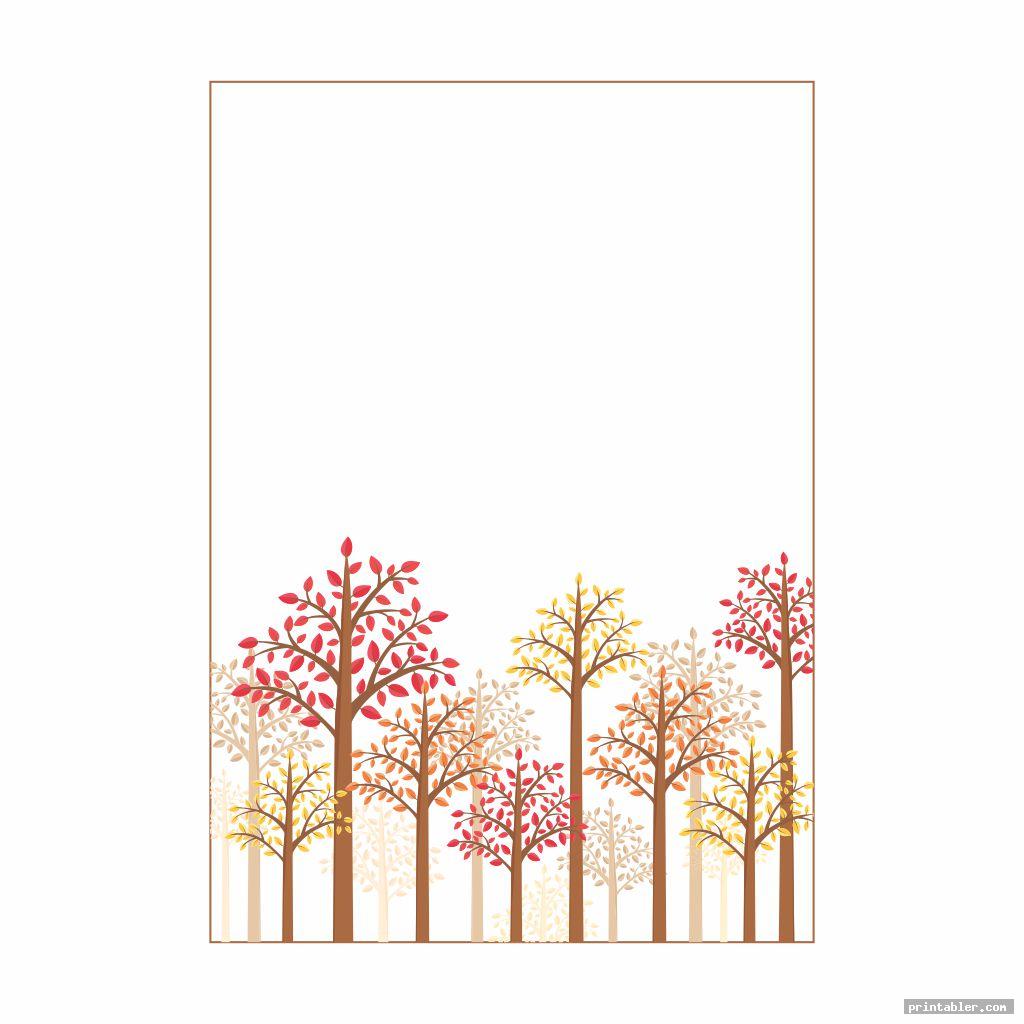 simple fall stationery template printable