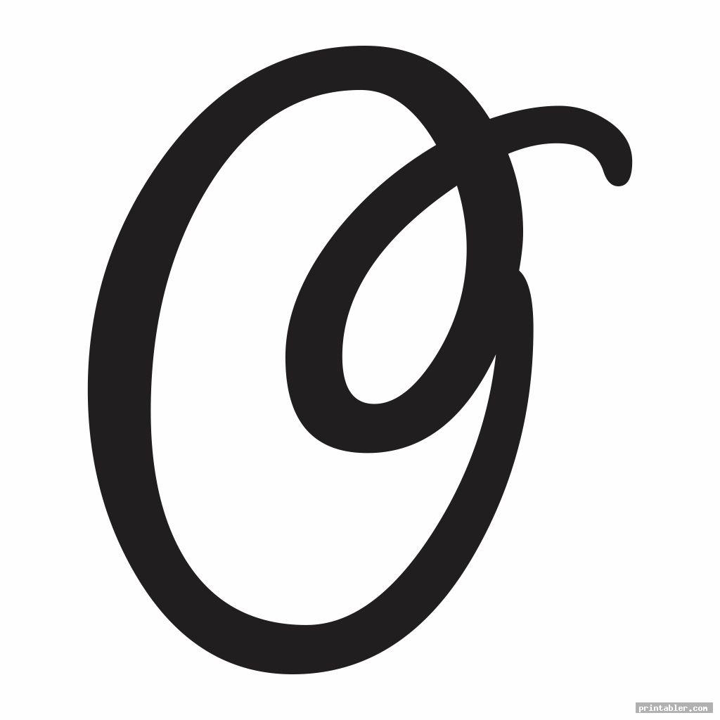 Fancy Cursive O Letter Printable Gridgit