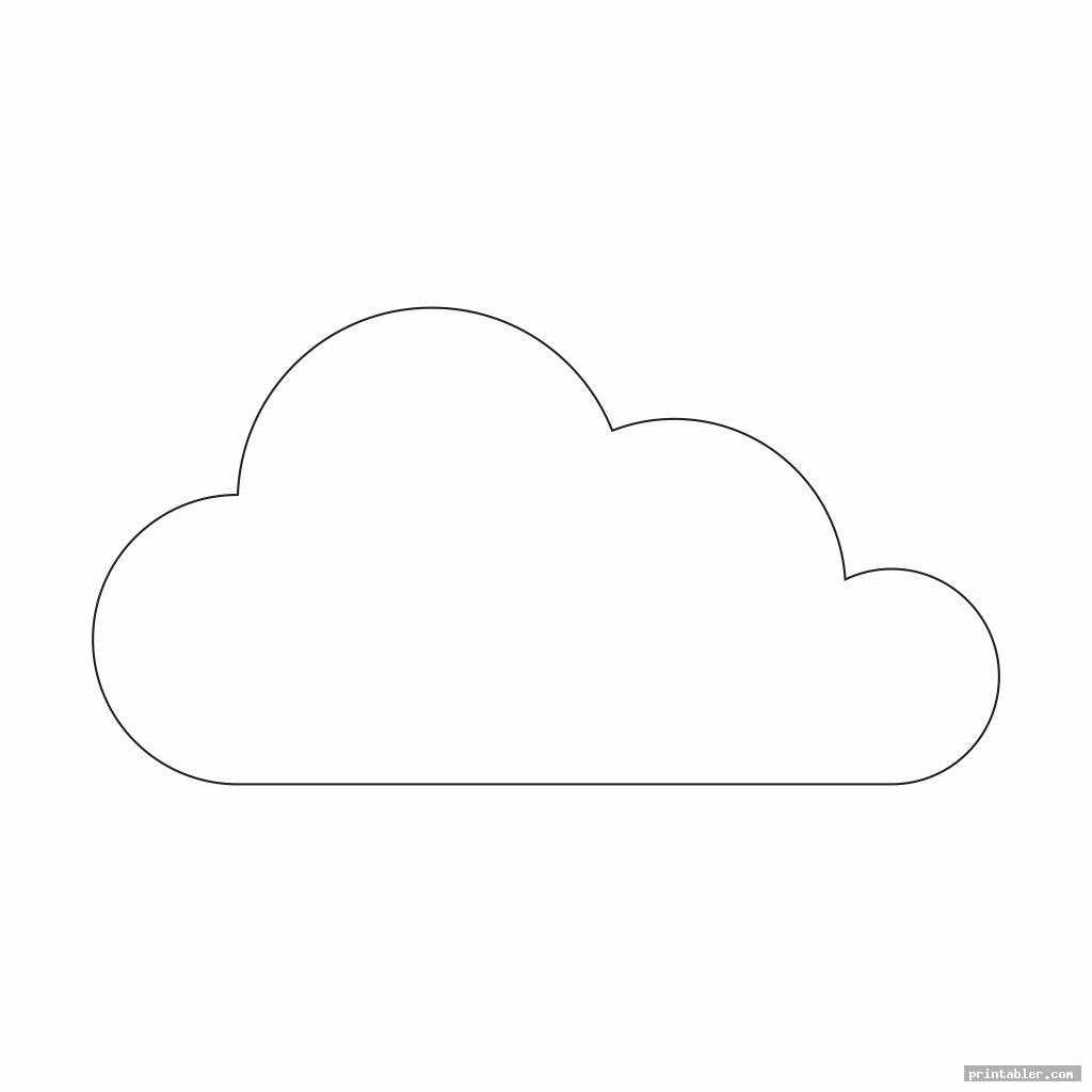 Large Printable Cloud Shape Template Gridgit