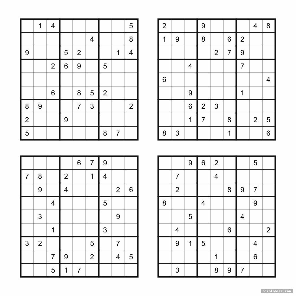 free printable very easy sudoku puzzles