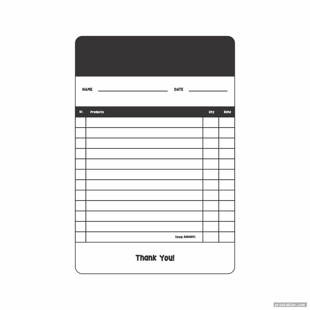 Printable Waitress Order Pad Template Printable Templates