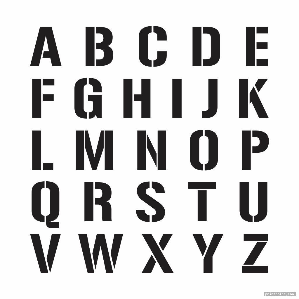 Printable 5 Stencils All Letters - Gridgit.com